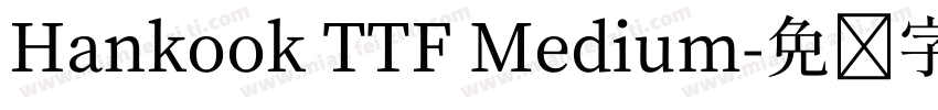 Hankook TTF Medium字体转换